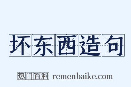 坏东西造句是什么意思的图片